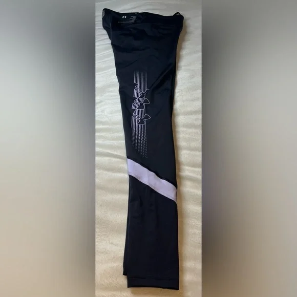 NWT Womens Black and Purple Compression Under Armour Athletic Legging Size S - Picture 4 of 10